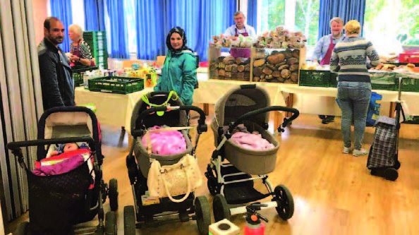 Kinderbesuch in der Ausgabestelle Friedrichsort