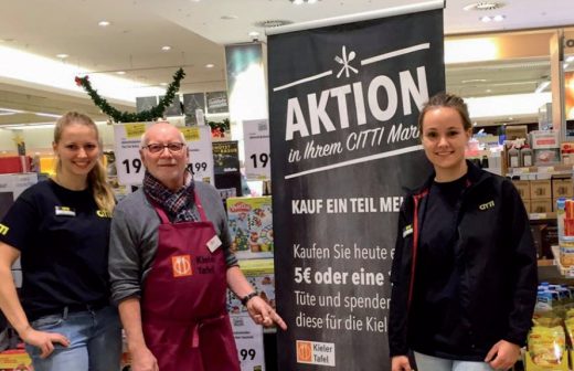 Mitarbeiter der Tafel Kiel im CITTI Markt