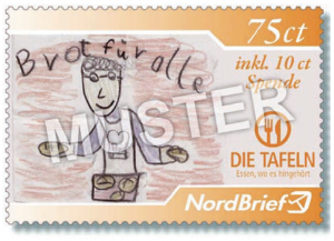 75 ct Briefmarke der Tafel Kiel
